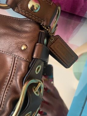 Coach Copper Hobo Leather Bag